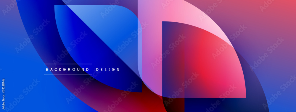 Aufkleber Abstract fluid shapes, vibrant colors blend. Modern design, gradient effect, dynamic composition. Background element for digital projects.
