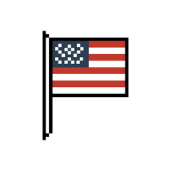 8-Bit USA Flag Icon