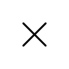 X Mark Monoline Icon Close Symbol