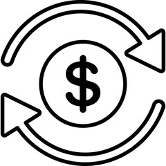 Cashflow Icon Line