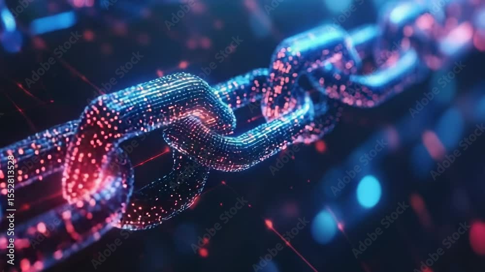 Aufkleber a detailed view of a chain set against a dark backdrop, suitable for use in mysterious or ominous co