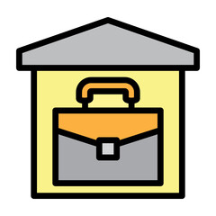 Local Job Center Vector Filled Icon Design