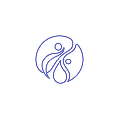 Human Connection Balance Wellness Loop Logo