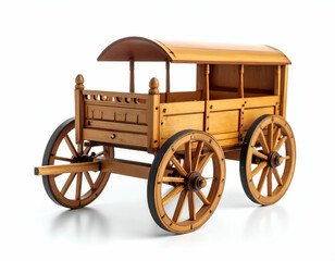 Fototapeta premium Wooden Chariot Model A Detailed Craftsmanship of Hindu Festival Procession Vehicle