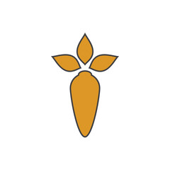 Stylized Ginseng logo vector and symbol