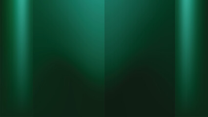 Abstract emerald green background vector with light glow, gradient, and copy space