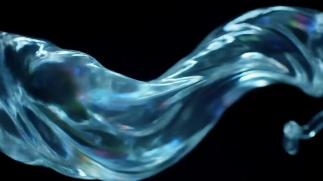 Quantum-locked fluidic spiral with refractive shimmer and undulating motion