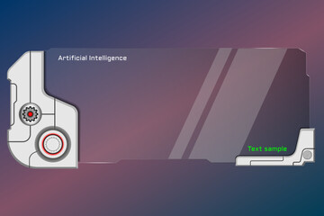 Futuristic Glass UI Element with Light Effects

