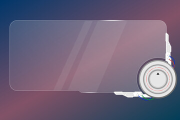 Futuristic Glass UI Element with Light Effects

