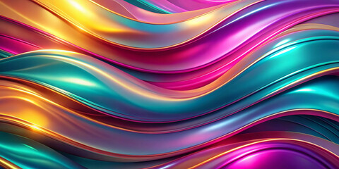 Obraz premium Vibrant and wavy colorful Abstract.