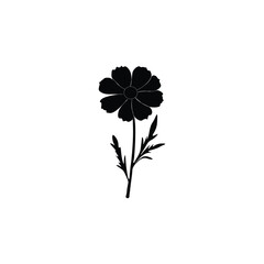 Black Flower silhouette 