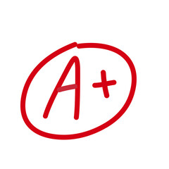 Red pen mark English exam