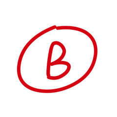 Red pen mark English exam