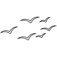 Fototapeta premium Outline Bird Group