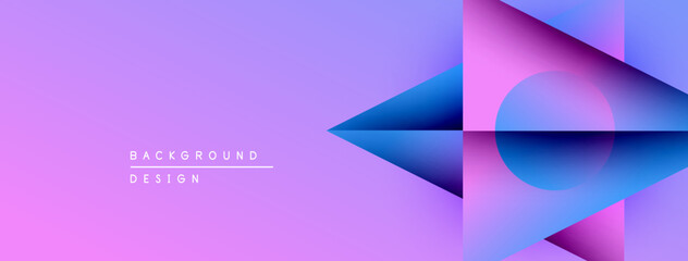 Fototapeta premium Abstract gradients create dynamic shapes. Pink, purple, blue hues blend seamlessly. Modern design evokes futuristic feel.