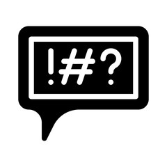 swearing glyph icon