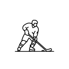 Fototapeta premium hockey player silhouette vector