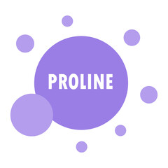 Proline amino acid molecule