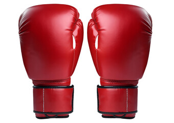 Red boxing glove isolated on a transparent or white background