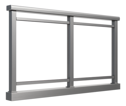 Acrylic outdoor railing with transparent panels for an unobstructed view from a high-rise condo.