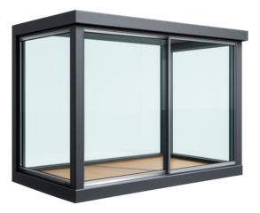 Soundproof glazed balcony for city apartments, reducing noise pollution from the bustling streets below.