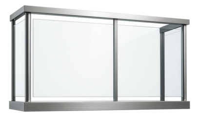 Clear glass balcony with a stainless steel frame for seaside apartments, offering corrosion resistance and a clear view of the ocean.