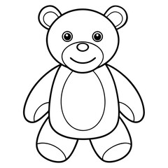 Minimal Plush Toy Line Art