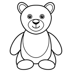 Minimal Plush Toy Line Art