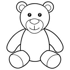 Minimal Plush Toy Line Art