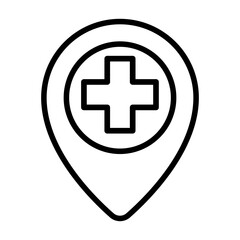 First aid kit icon vector. Ambulance illustration sign. first aid post symbol.