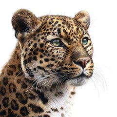 Obraz premium Majestic Leopard Portrait with Detailed Fur and Striking Eyes