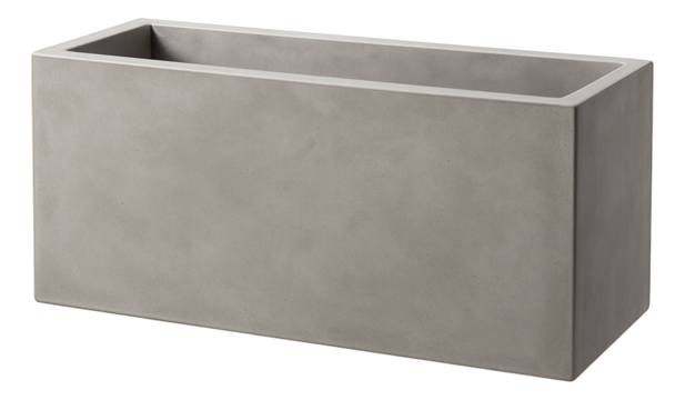 Concrete planter for a balcony, featuring a sleek, modern design to complement urban settings.