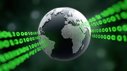 A high-tech visualization of encrypted data streams moving through digital space, symbolizing cybersecurity, secure communication, and advanced digital networks.