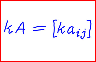 mathematical formula for matrix scalar multiplication, matrix algebra