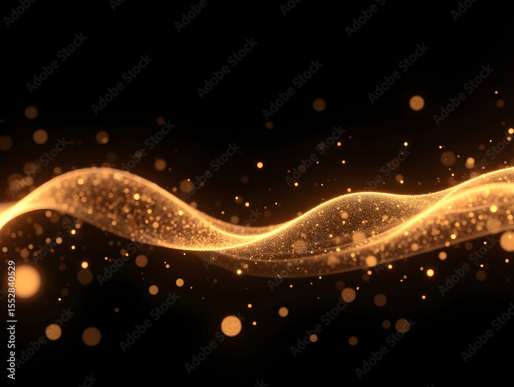 Wall mural abstract light three-dimensional luminous particles technology sense kv main visual background