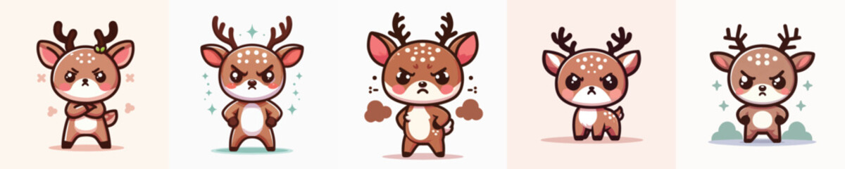 cute deer vector angry expression © sarah16blakeyxh2
