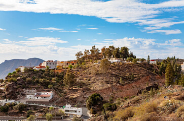 Obraz premium Mountain village, Island Gran Canaria, Canary Islands, Spain, Europe.