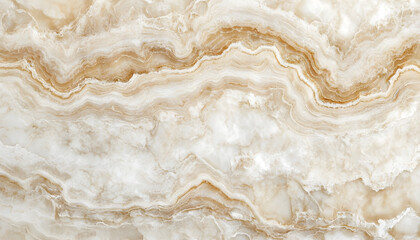 Obraz premium Natural travertine stone with light creamy beige layers in macro flatlay view