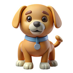 Minimal Dog Character With Accessories Collar Le (1)