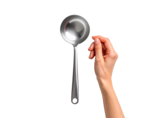 hand holding spoon