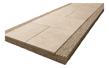 Limestone pathway for a grand estate entrance, providing a timeless and elegant look.