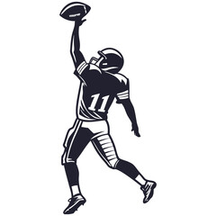 American football silhouette style illustration
