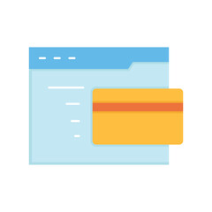 Obraz premium Credit Card Payment or Online Transaction Icon