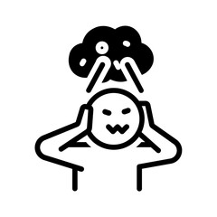 Vector multi color icon for Impulse control disorder