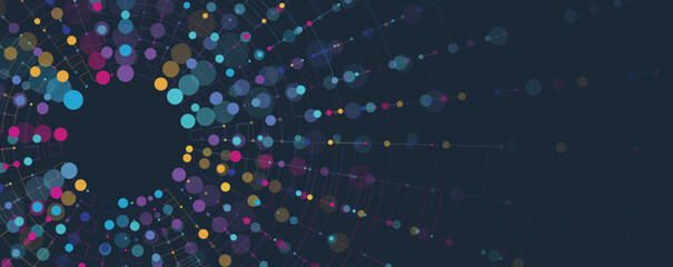 Obraz premium Abstract circuit board technology concept circular background
