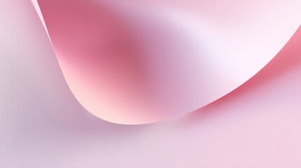 Curved pink paper layers with soft light for abstract designs and artistic projects, presentation templates, and digital backdrops