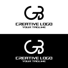 creative letter logo gb design vector
