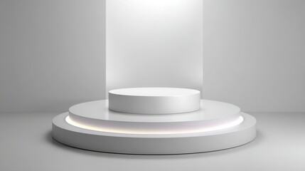 Elegant product display podium with light, perfect for showcasing items, presentations, and promotions. use cases: product, presentation