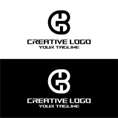 creative letter logo gb design vector