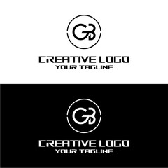 creative letter logo gb design vector